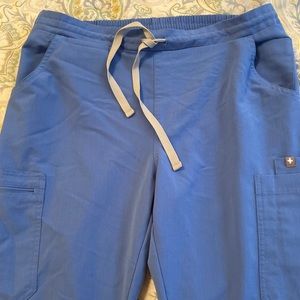 Figs Women’s Technical Collection Ceil Blue Scrub Pants Style TW2000R size M